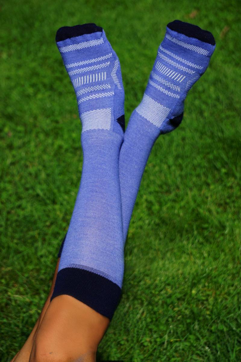 Outdoor Terry Lined Over-the-Calf Alpaca Socks For Men and Women Medium, Over the Calf Charcoal Warrior Alpaca Socks