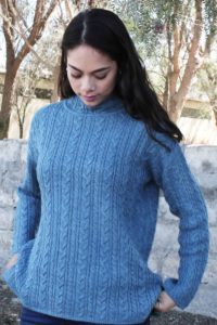 Pure Baby Alpaca Relaxed Cable Pullover