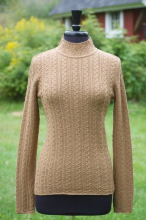 Pure Baby Alpaca Richly Textured Cable Pullover
