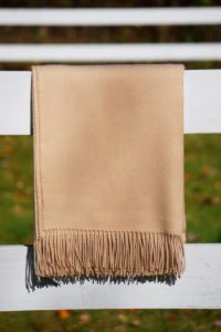 100% Pure Baby Alpaca Sofa Throw In Beige