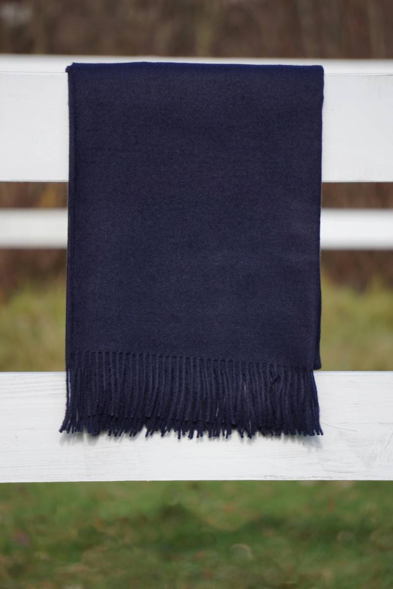 100 Pure Baby Alpaca Throw In Navy Blue Mt Caesar Alpacas