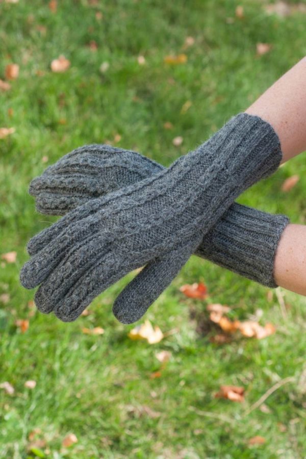 Pure Baby Alpaca All Natural Hand Knit Gloves