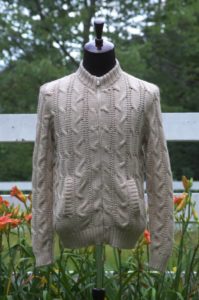 Men's Pure Baby Alpaca Cabled Jacket