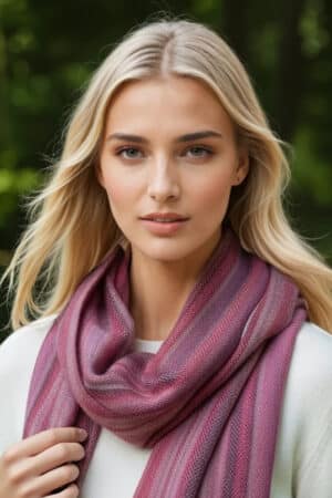 Pure Baby Alpaca Hand Woven Scarf