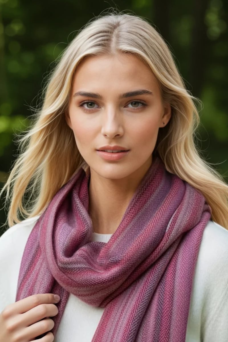 Pure Baby Alpaca Hand Woven Scarf