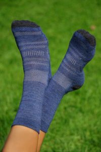 Hi Tech Alpaca Sport Crew Socks In Denim Blue