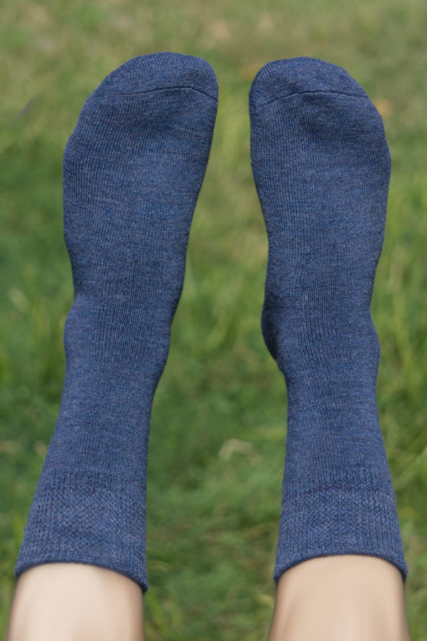 73% Pure Alpaca Casual Classic Socks In Denim Blue