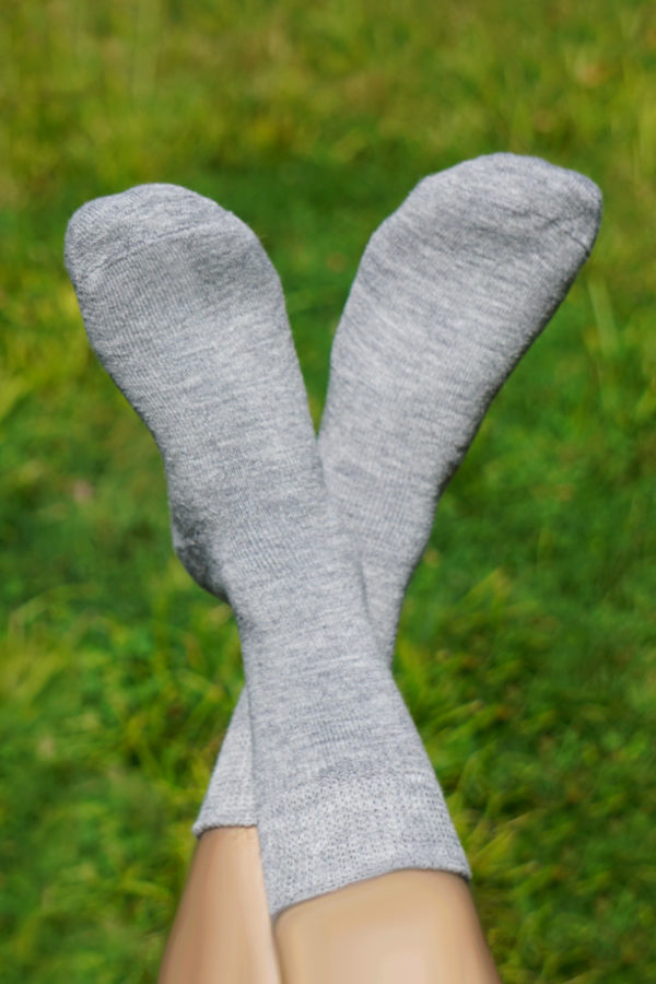 73% Pure Casual Classic Alpaca Socks In Silver Grey