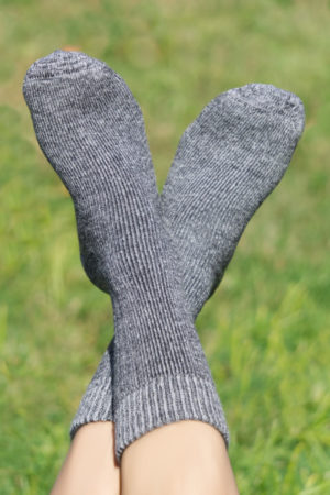 Extreme Performance Alpaca Socks In Silver Grey