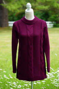 Women's Pure Baby Alpaca Cabled Sweater