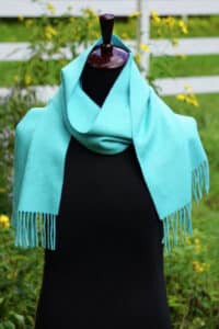 Alpaca Scarf in Cyan Blue