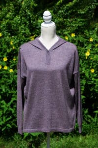 Baby Alpaca Hooded Hi Lo Pullover Sweater