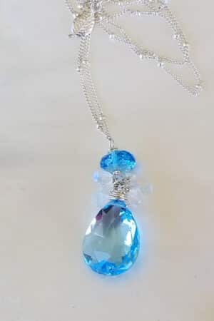Blue Topaz True Love Necklace