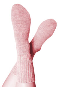 100% Pure Baby Alpaca Socks In Rose Quartz