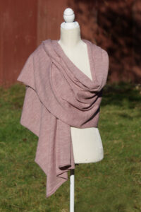 Pure Baby Alpaca Shawl and Wrap in Blush Color