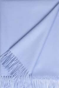 Pure Baby Alpaca Sofa Throw In Light Blue