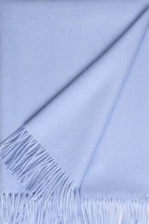 Pure Baby Alpaca Sofa Throw In Light Blue