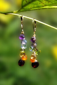 Multi-Colored Gemstone Earrings
