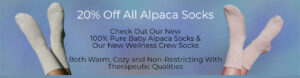 20% Off All Alpaca Socks. Alpaca Sock Sale