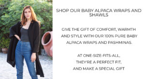 Shop 100% pure baby alpaca wraps and alpaca shawls and alpaca pashminas