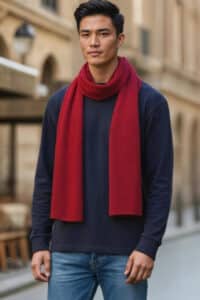 100% PURE MEN'S BABY ALPACA SCARF