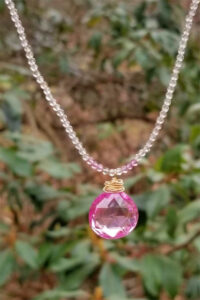 Spectacular Pink Topaz Necklace