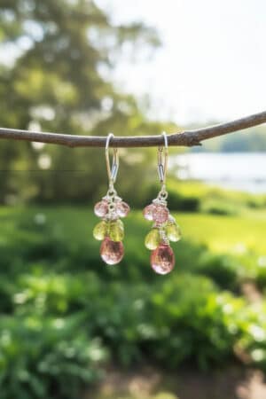 Pretty In Pink Topaz Gemstone Earrings