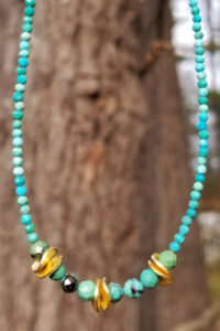 16 Inch Strung Turquois Necklace