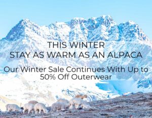 WINTER SALE UP TO 50% OFF ALPACA OUTERWEAR AND ALPACA KNITWEAR