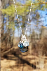 Shades Of Blue Topaz Gemstone Necklace