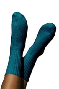 Alpaca Socks made from 100% baby alpaca fiber in Teal color