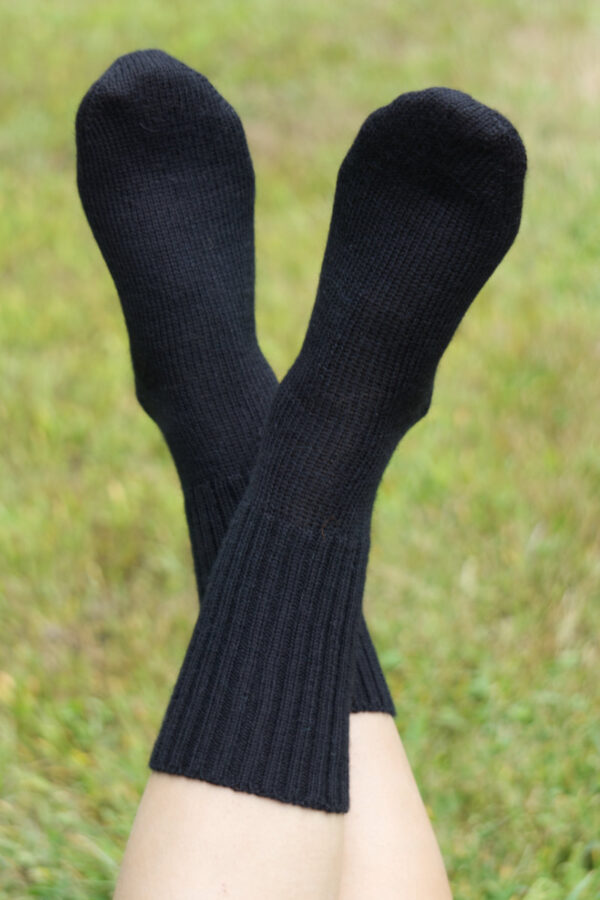 Alpaca Socks made from 100% baby alpaca fiber in Black