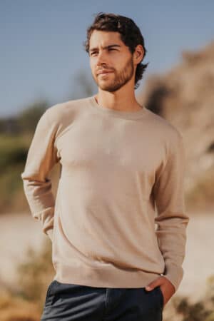 Men's Royal Alpaca Crew Sweater