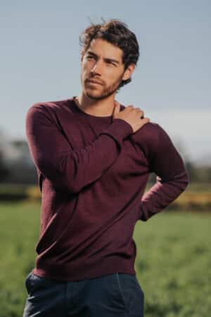 Men's Royal Alpaca Crew Sweater