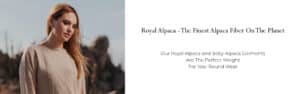 Luxury At It's Finest, Made From 100% Royal Alpaca Fiber
