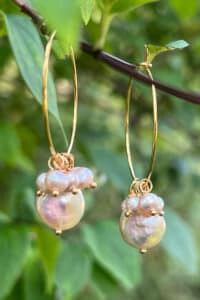 Pink Freshwater Pearl Earrings