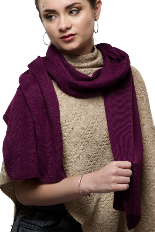 100% Baby Alpaca Supremely Soft Scarf In Orchid