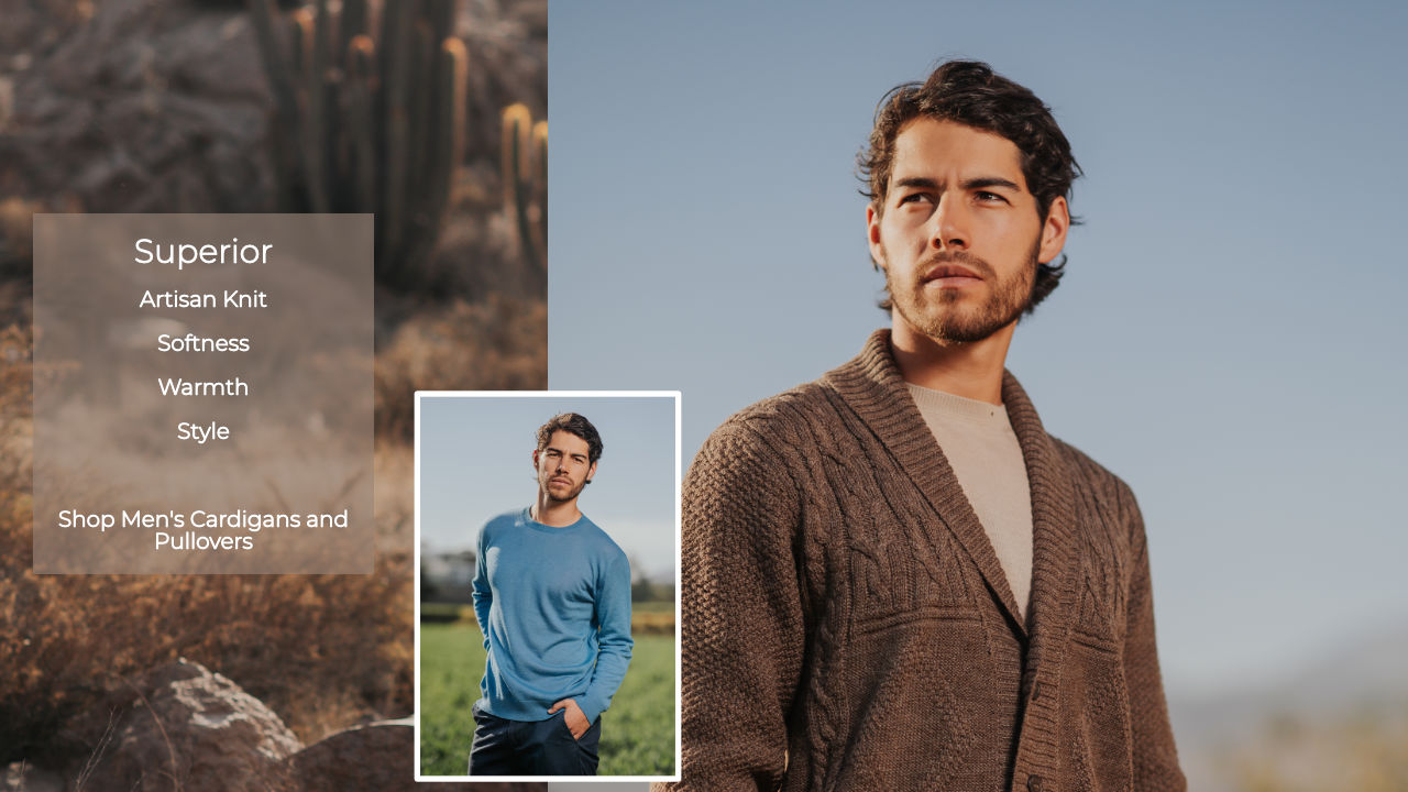 Shop Men's Alpaca Cardigans and Pullover Sweaters