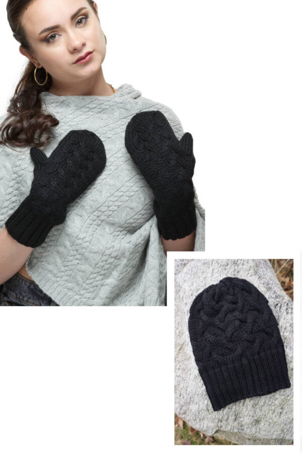 Save Over $40 With Our Pure Baby Alpaca Cabled Hat And Mittens Set