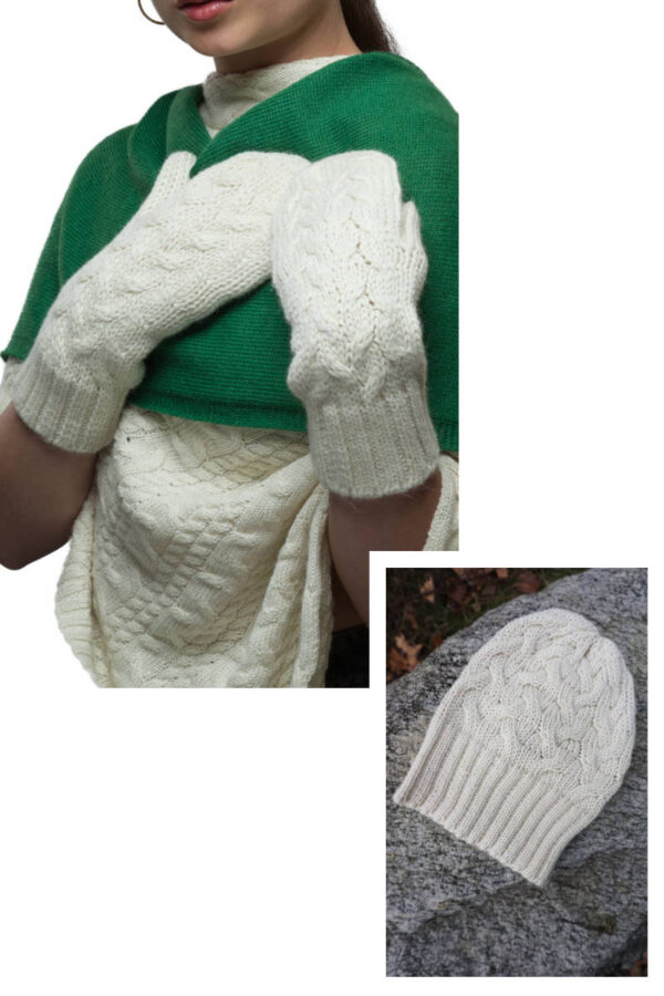Save Over $40 With Our Pure Baby Alpaca Cabled Hat And Mittens Set