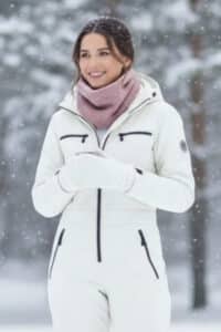 100% PURE BABY ALPACA NECK GAITER IN ROSE QUARTZ