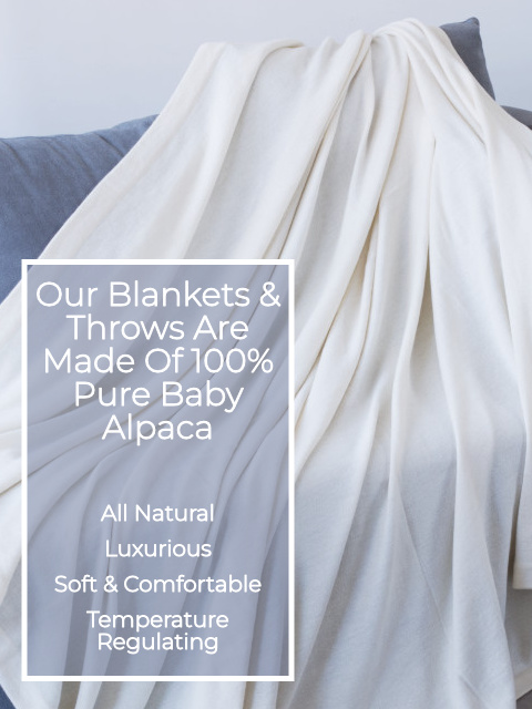 Mt. Caesar Alpacas Blankets and Throws are Made Of 100% Baby Alpaca Fiber