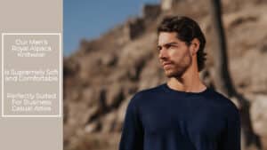 Mt. Caesar Alpacas Men's Royal Alpaca Knitwear Is Supremely Soft and Comfortable and Perfectly Suited for Business Casual Wear