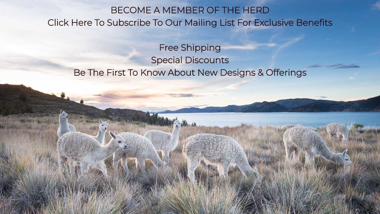 Mt. Caesar Alpacas Become A Member of the Herd.  Sign Up For Emails For Exclusive Offers & Free Shipping.