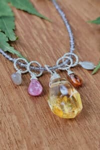 17 Inche Citrine and Multi-Gemstone Necklace