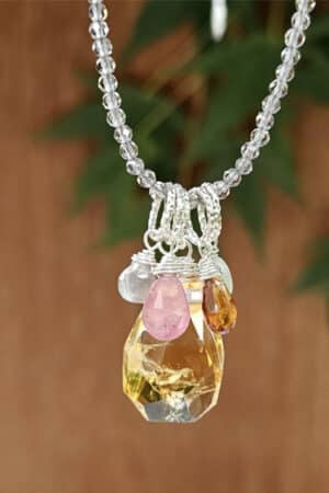 17 Inche Citrine and Multi-Gemstone Necklace