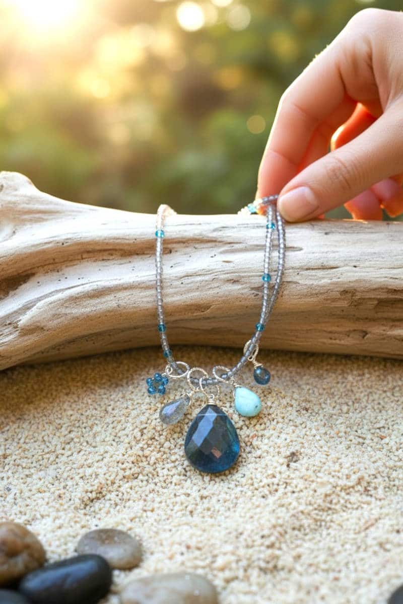 MOSS AQUAMARINE NECKLACE