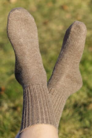 Pure Alpaca Socks in Rose Grey