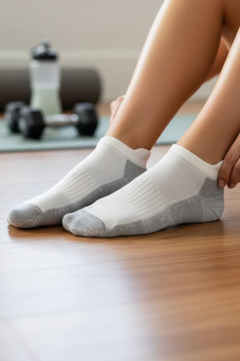 Baby alpaca ankle sport socks for men and women in cream and black