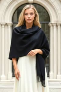 100% PURE BABY ALPACA WOVEN SHAWL